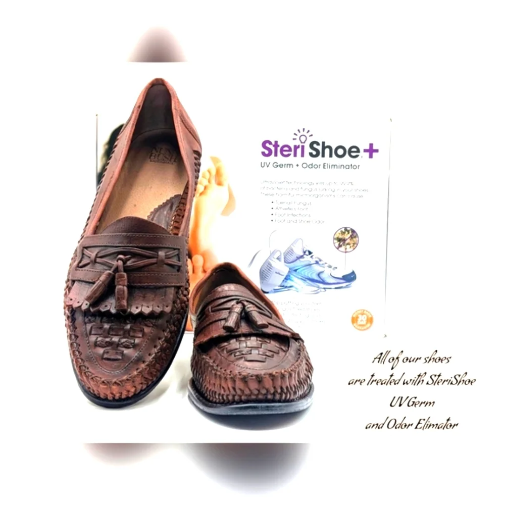 Nunn Bush Woven Leather Tassel Loafers Men's Sz 12M Brown Slip On Casual Preppy - Picture 16 of 17